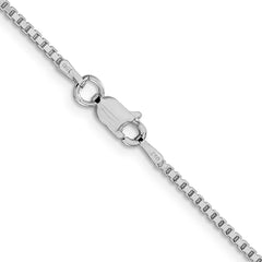 Sterling Silver Rhodium-plated 1.5mm Box Chain - 6