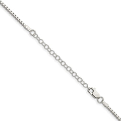 Sterling Silver 1.75mm Box Chain w/2in ext.