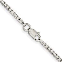 Sterling Silver Rhodium-plated 1.9mm Box Chain - 2