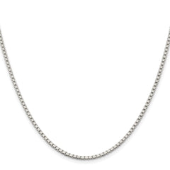 Sterling Silver Rhodium-plated 2mm Box Chain