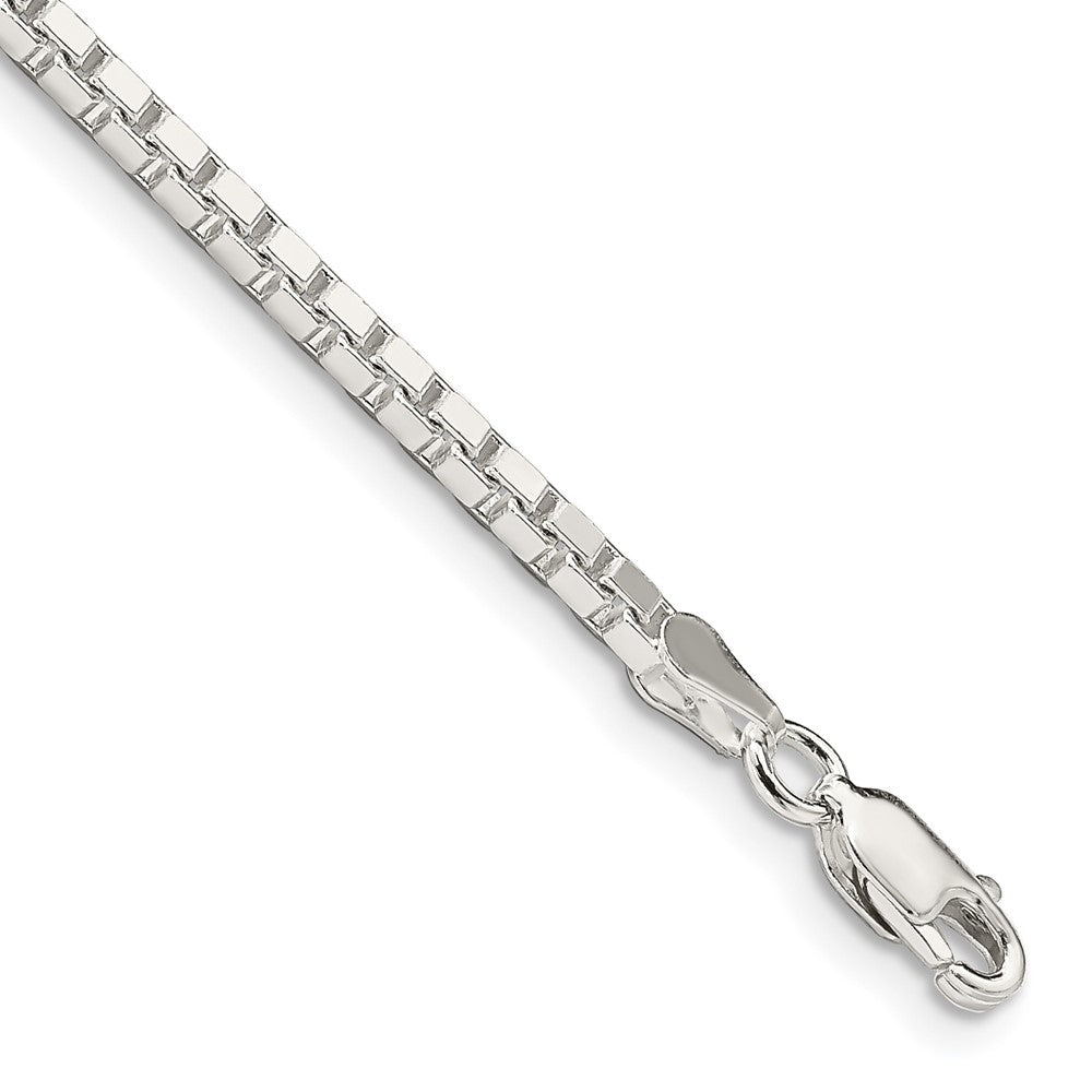 Sterling Silver 2.5mm Box Chain - 12