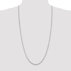 Sterling Silver Rhodium-plated 2.5mm Box Chain - 3