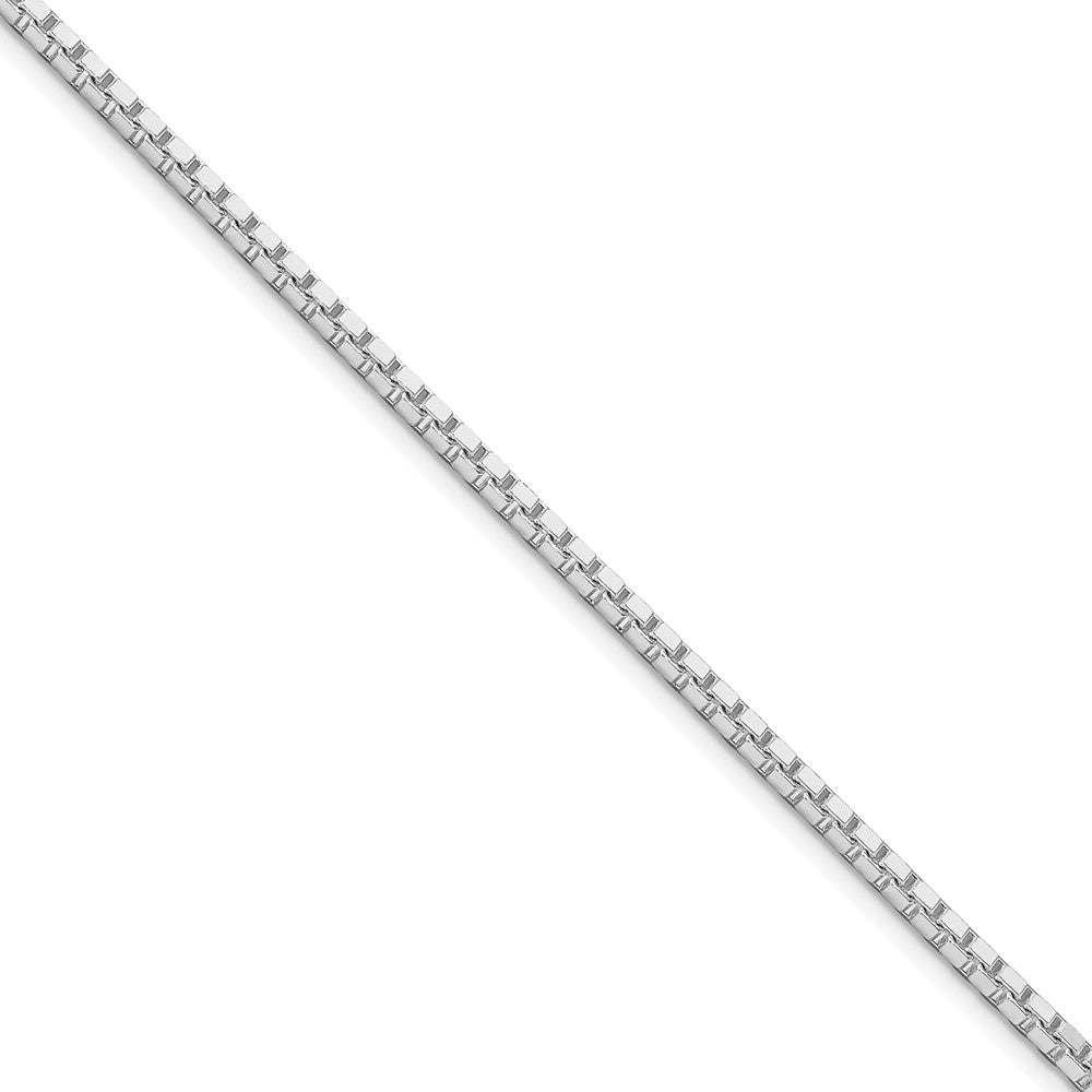 Sterling Silver Rhodium-plated 2.5mm Box Chain - 10