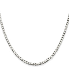 Sterling Silver Rhodium-plated 3mm Box Chain - 5