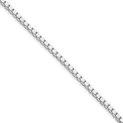 Sterling Silver Rhodium-plated 3mm Box Chain - 5
