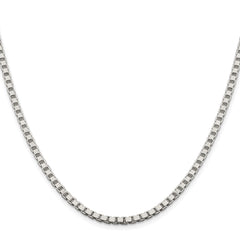 Sterling Silver Rhodium-plated 3.25mm Box Chain - 5