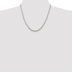 Sterling Silver Rhodium-plated 3.25mm Box Chain - 5