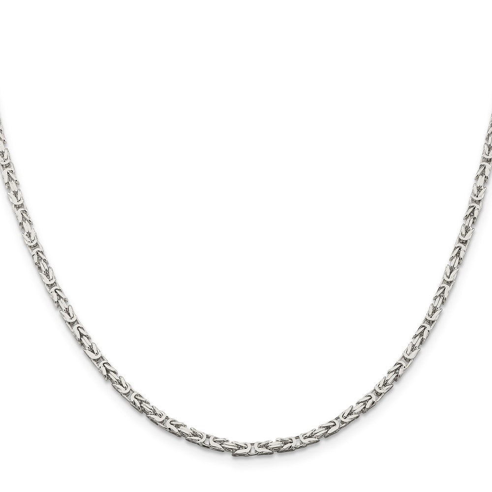 Sterling Silver 2.5mm Byzantine Chain