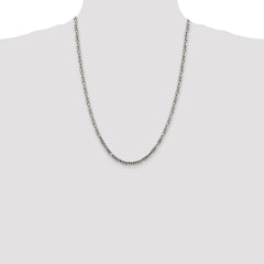 Sterling Silver 3.25mm Byzantine Chain - 8
