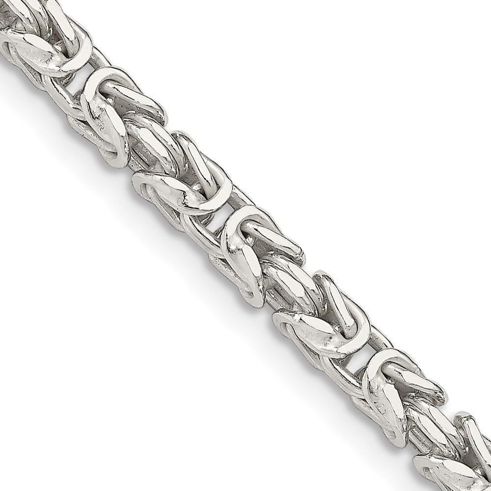Sterling Silver 3.25mm Byzantine Chain - 7