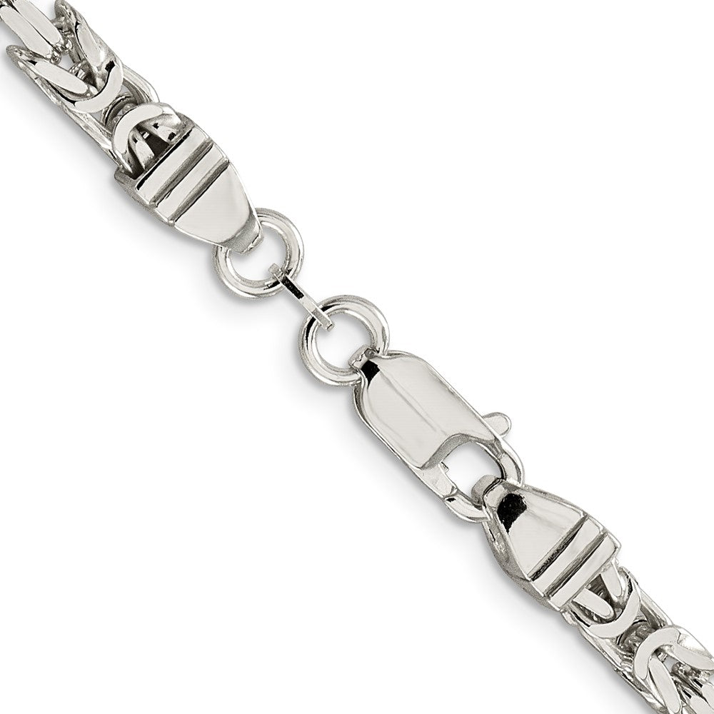 Sterling Silver 4.25mm Byzantine Chain