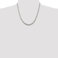 Sterling Silver 4.25mm Byzantine Chain - 8