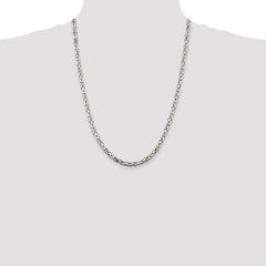 Sterling Silver 4.25mm Byzantine Chain - 9