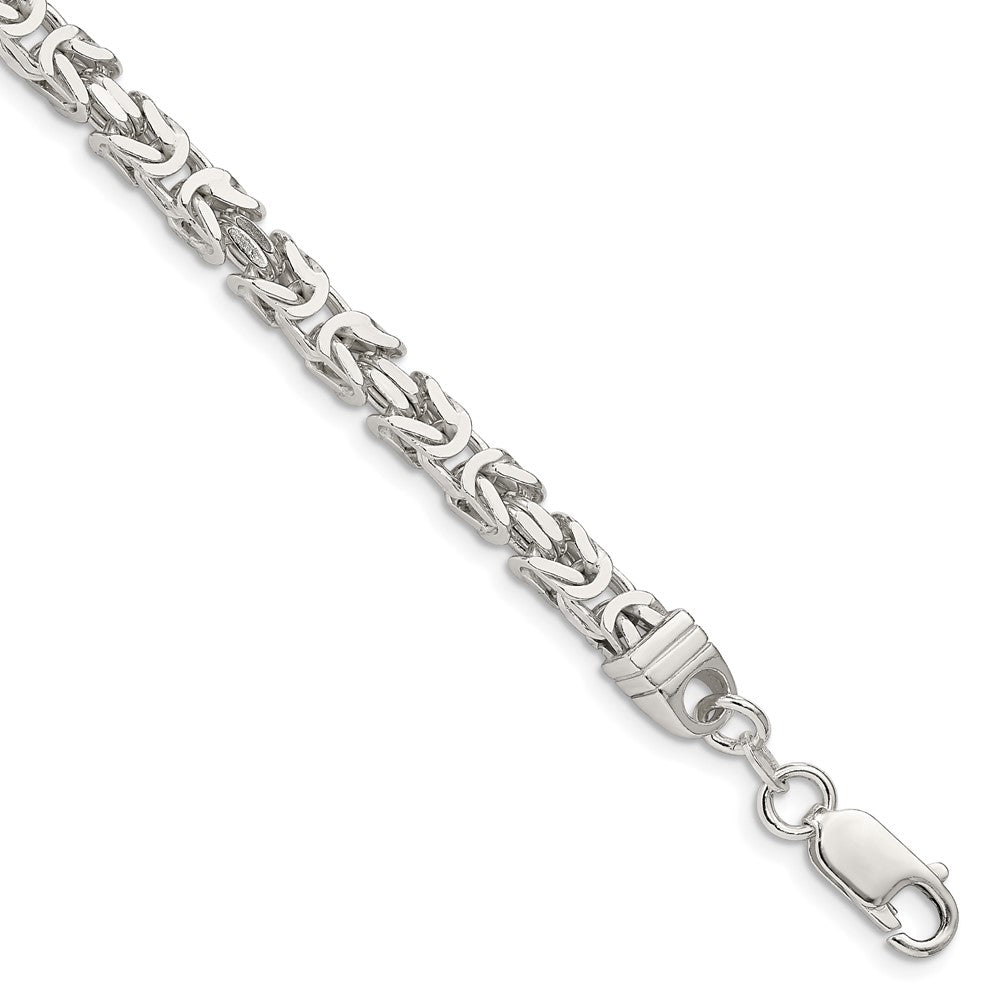 Sterling Silver 4.25mm Byzantine Chain - 5