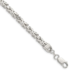 Sterling Silver 4.25mm Byzantine Chain - 5
