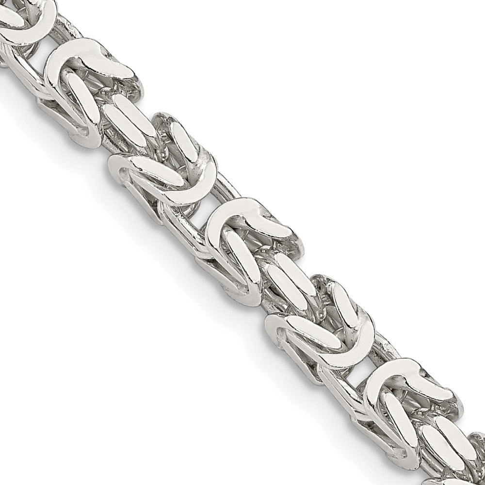 Sterling Silver 4.25mm Byzantine Chain - 9
