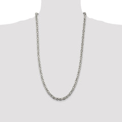 Sterling Silver 5mm Byzantine Chain