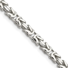 Sterling Silver 5mm Byzantine Chain - 6