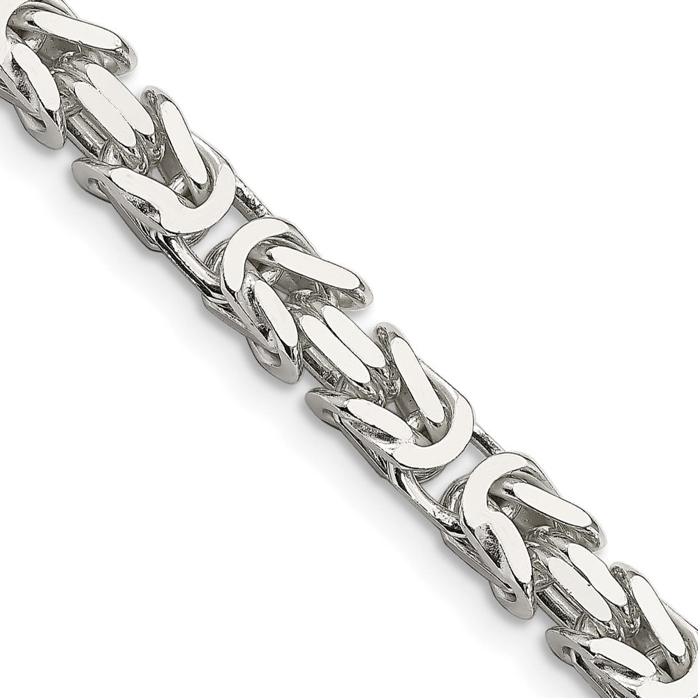 Sterling Silver 6mm Byzantine Chain - 6