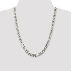 Sterling Silver 7.5mm Byzantine Chain - 3