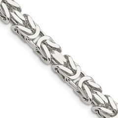 Sterling Silver 7.5mm Byzantine Chain - 4