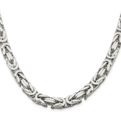 Sterling Silver 8.25mm Byzantine Chain