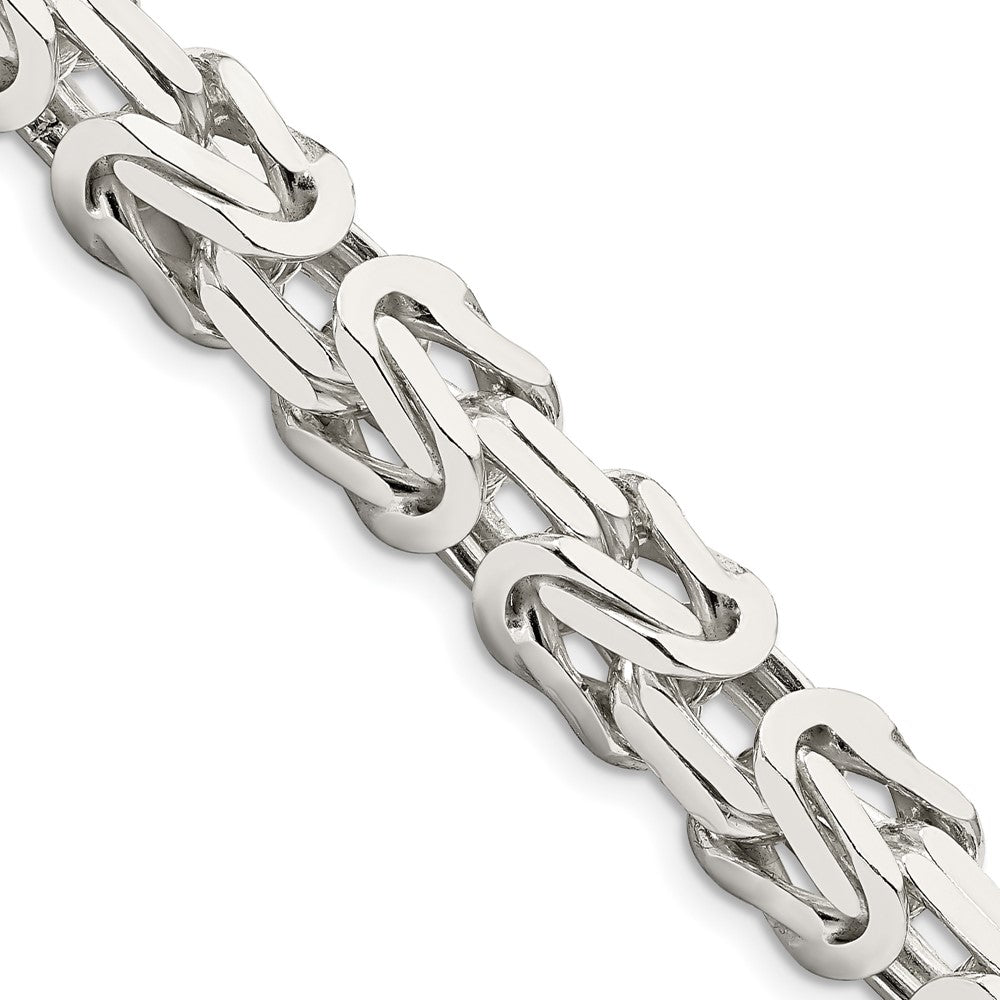 Sterling Silver 8.25mm Byzantine Chain - 2