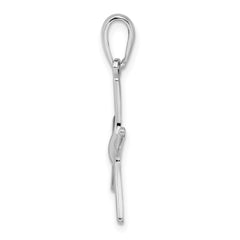 De-Ani Sterling Silver Rhodium-Plated Polished Starfish Pendant - 3