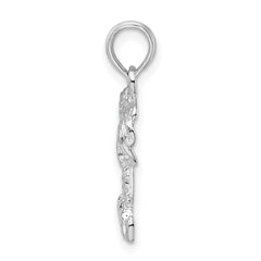 De-Ani Sterling Silver Rhodium-Plated Polished Palm Tree Pendant - 3