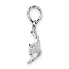 De-Ani Sterling Silver Rhodium-Plated Polished Jumping Bass Fish Pendant - 3