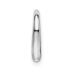 De-Ani Sterling Silver Rhodium-plated Polished Heart Slide