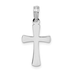 De-Ani Sterling Silver Rhodium-plated Polished Cross Pendant