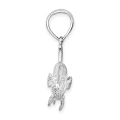 De-Ani Sterling Silver Rhodium-Plated Polished 3D Red Fish Pendant - 2