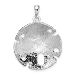 De-Ani Sterling Silver Rhodium-Plated Polished Large Sand Dollar Pendant - 2