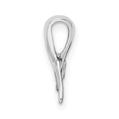 De-Ani Sterling Silver Rhodium-Plated Polished Mini Whale Tail Slide - 2