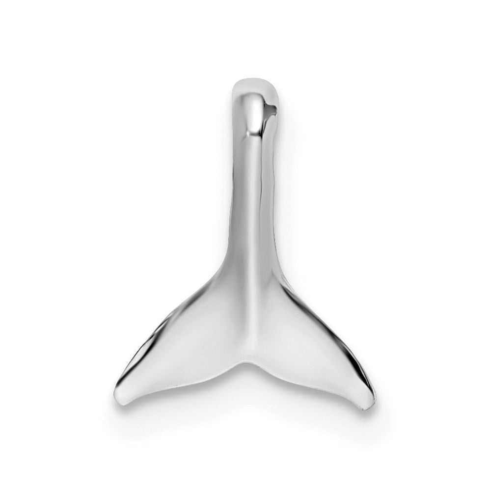 De-Ani Sterling Silver Rhodium-Plated Polished Mini Whale Tail Slide - 2