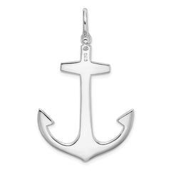 De-Ani Sterling Silver Rhodium-Plated Polished 3D Large Anchor Pendant - 2