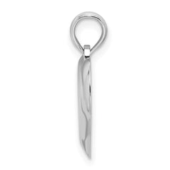 De-Ani Sterling Silver Rhodium-Plated Polished Teardrop Heart Pendant