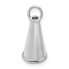 De-Ani Sterling Silver Rhodium-plated Polished 3D Megaphone Pendant