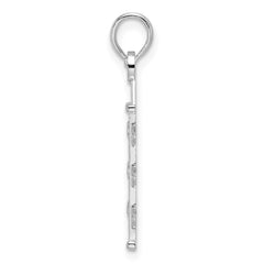 De-Ani Sterling Silver Rhodium-Plated Polished Enameled Traffic Light Pendant