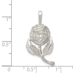 Sterling Silver Rose Pendant - 2