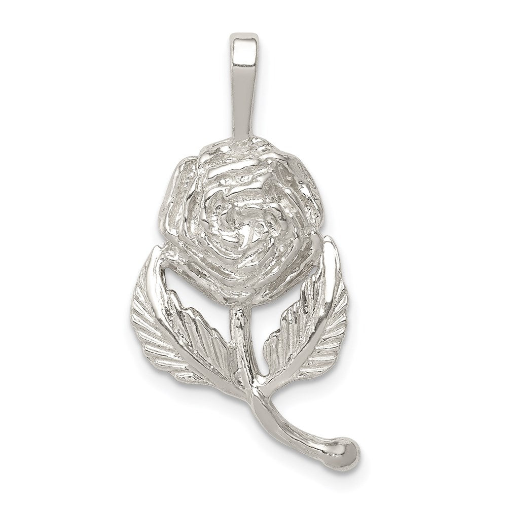 Sterling Silver Rose Pendant - 2