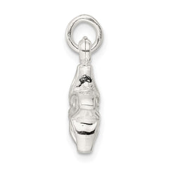 Sterling Silver Puffed Flower Charm