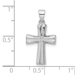 Sterling Silver RH Polished Cross Pendant - 2