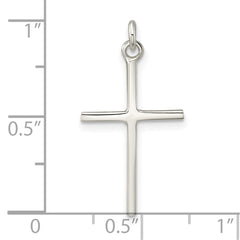 Sterling Silver Polished Cross Pendant - 7