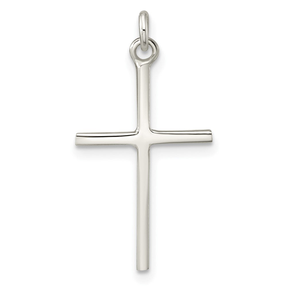 Sterling Silver Polished Cross Pendant - 7