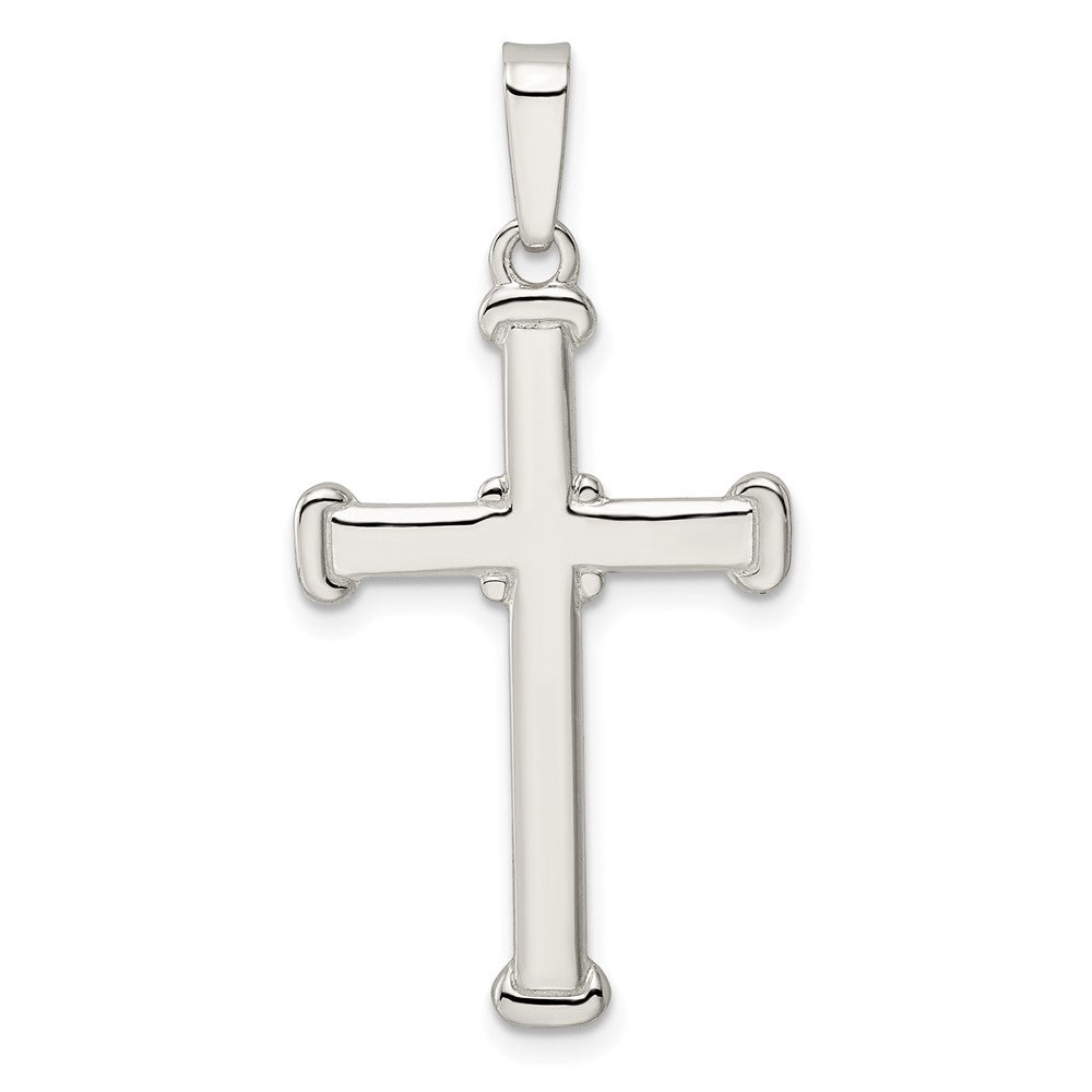 Sterling Silver Polished Cross Pendant - 8