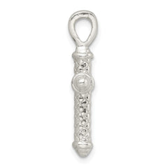 Sterling Silver Polished Cross Pendant - 42