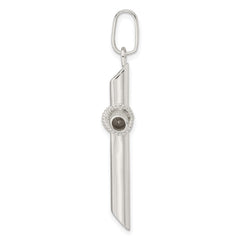 Sterling Silver Polished X Center Hollow Tube Cross Pendant