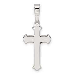 Sterling Silver Polished Crucifix Pendant - 12